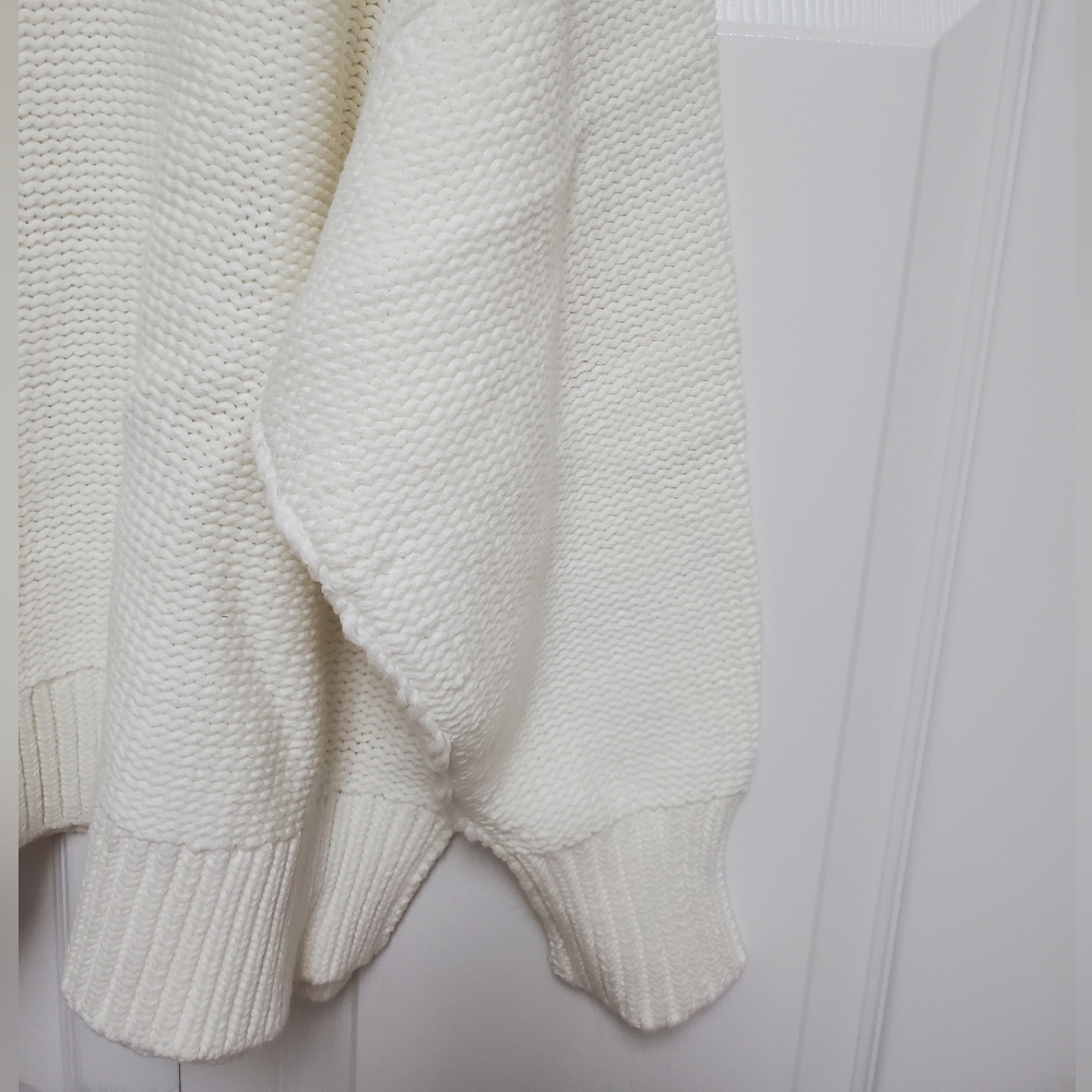 Free People Alli V-Neck Sweater/Optic Whitey6 - Picture 8 of 16